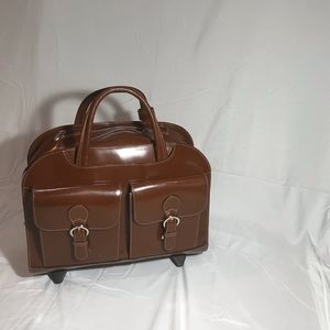 Mcklein davis wheeled briefcase brown